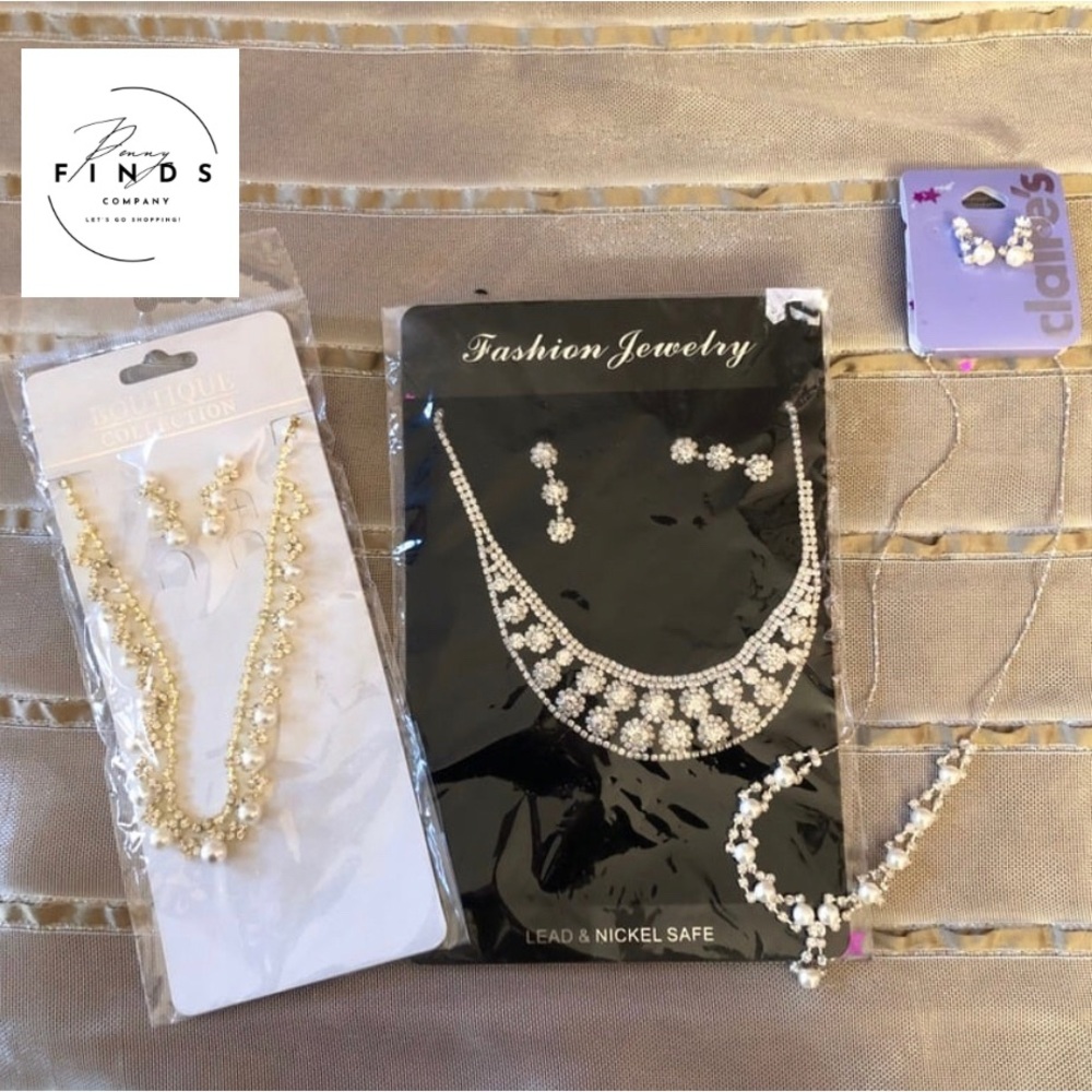 NWT 3 Jewelry Sets with coordinating necklace and Earrings Accessories formal